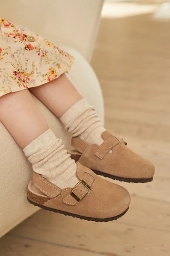Buy Brown Suede Clogs from the Next UK online shop