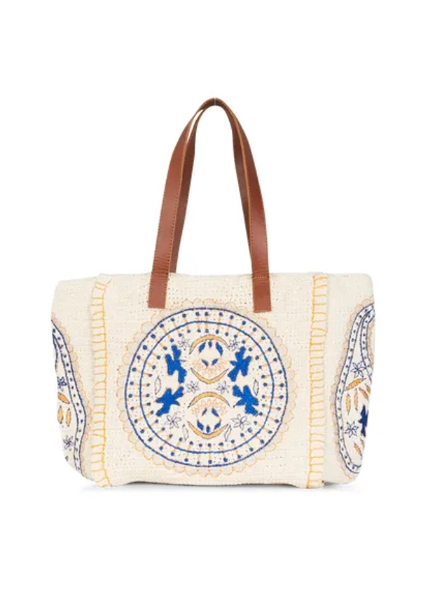 SAC CABAS EN COTON ECRU MAISON 123 - FEMME | Place des Tendances