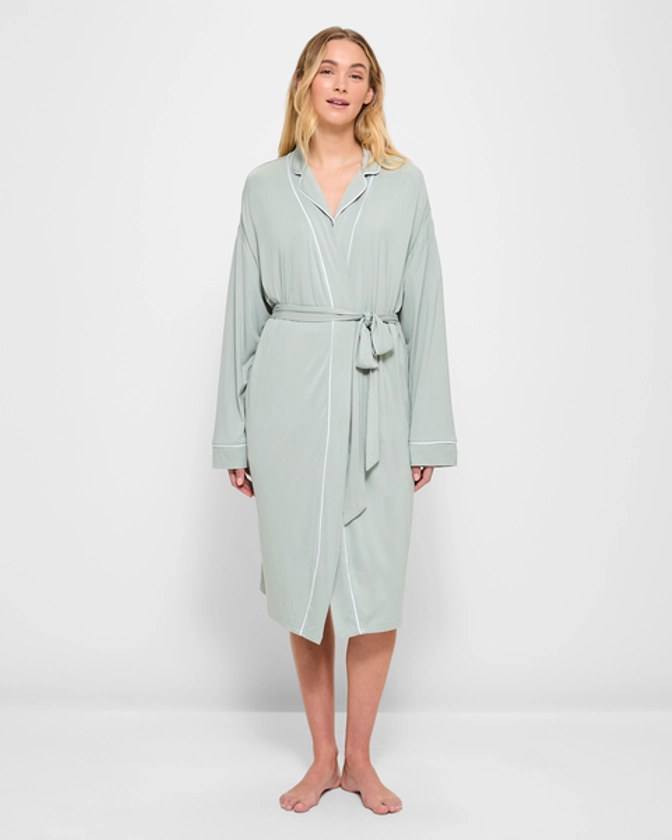 Soft Comfort Bamboo Sleep Robe - Dusty Sage