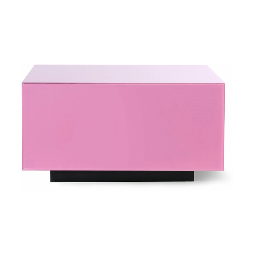 Table basse en verre rose Block L - HKliving