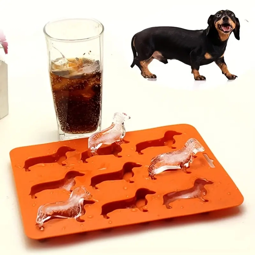 1pc 3D Dachshund Chocolate Cake Mold - Perfect for Beer Ice Cubes, Party DIY Fondant, Baking & Cooking Decorations