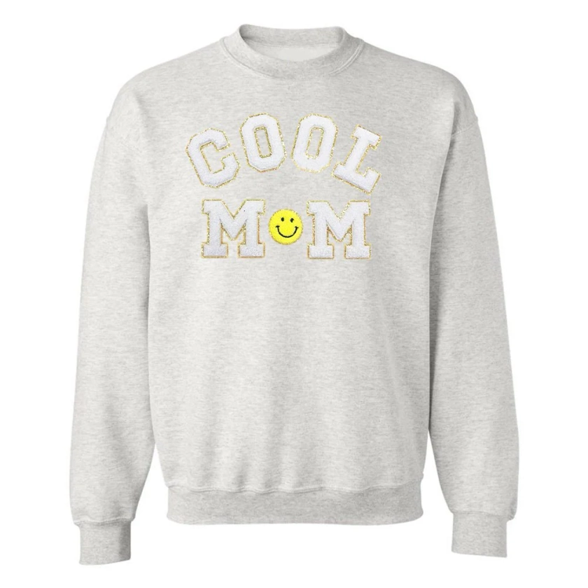 Cool Mom Letter Patch Sweatshirt