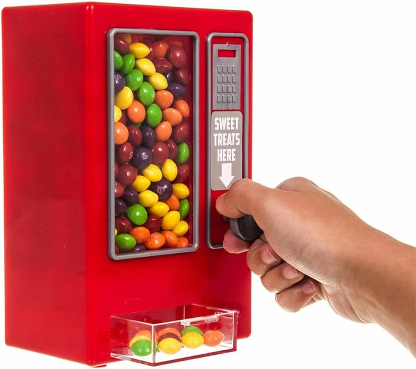 Candy Vending Machine For Kids - Classic Retro Design Sweets Holder & Dispenser Arcade Toy | Ideal For Desktops, Classrooms, Parties & Many More | Suitable For Gumballs, Candy’s & Sweets