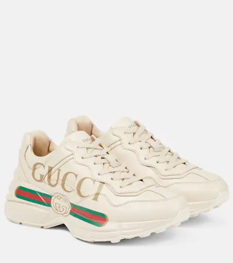 Rhyton leather sneakers in white - Gucci | Mytheresa