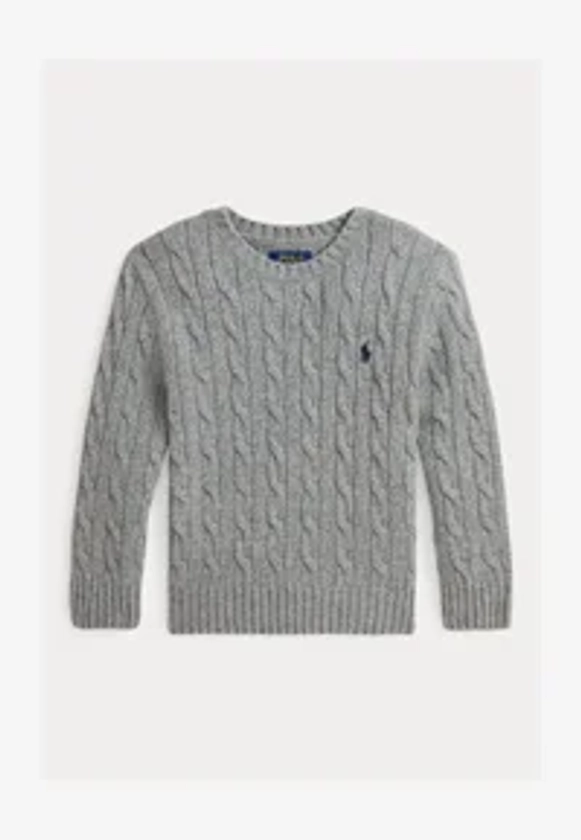 CABLE KNIT WOOL CASHMERE JUMPER - Jumper - fawn grey heather