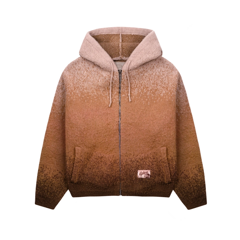 Bear Mohair Hooded Jacket