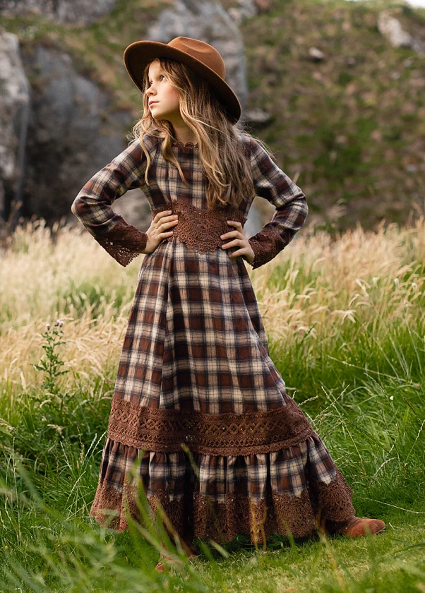 Rosi Dress in Cinnamon Tartan