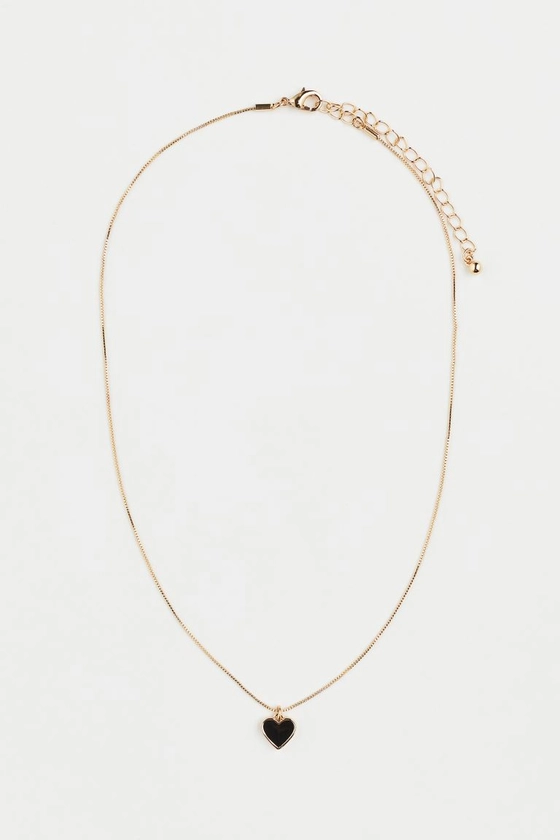 Pendant Necklace - Gold-colored/heart - Ladies | H&M US