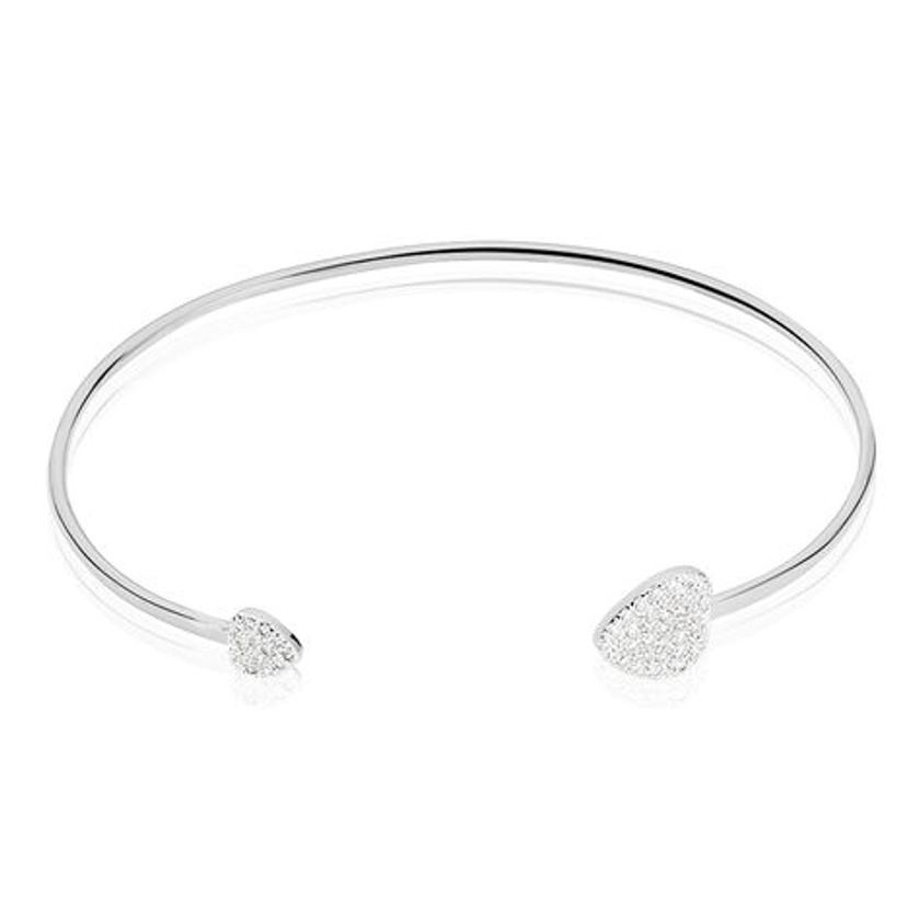 Bracelet Jonc Domitille Argent Blanc Oxyde De Zirconium