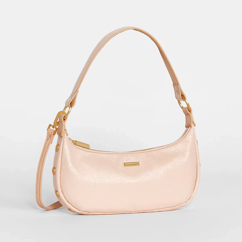 Becker | Pink Small Leather Shoulder Bag | Hammitt