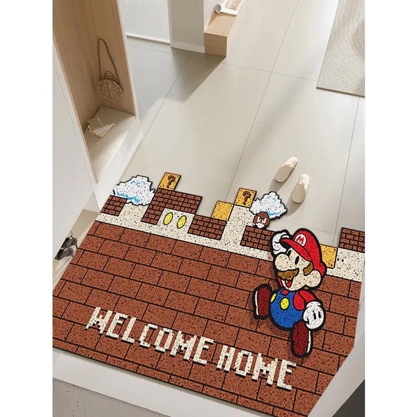 Super Mario - Welcome Coir Doormat Free Cutting Entry Door Mat