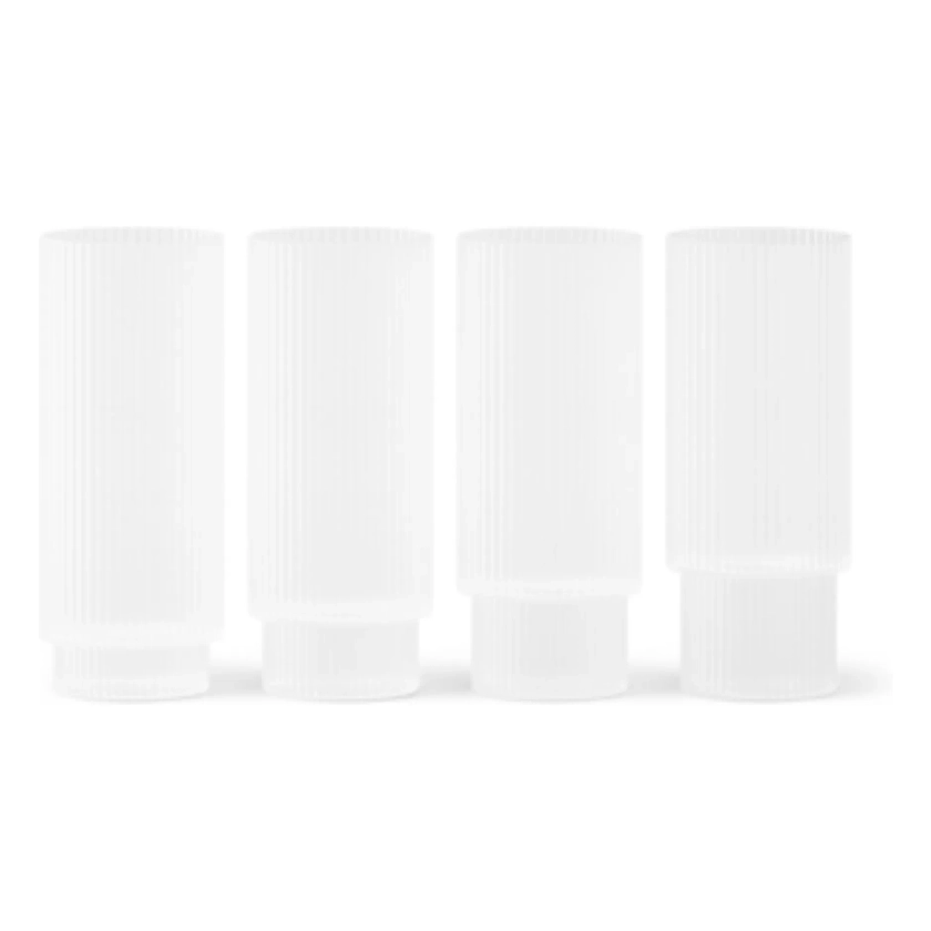 Ferm Living - Ripple long lenses - Set of 4 - White | Smallable