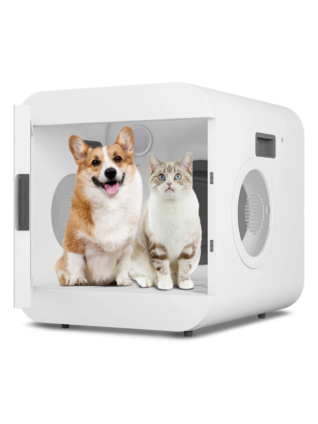 DISHUP 65L Automatic Pet Dryer Box for Dogs and Cats,Pet Hair Dryer Box,Smart Temperature Control,White - Walmart.com