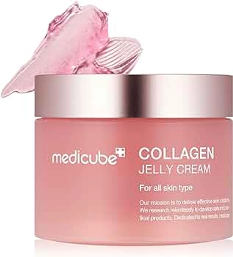 Medicube Collagen Jelly Cream- Niacinamide & Freeze-Dried Hydrolyzed Collagen - Boosts skin's barrier hydration and gives 24h Glow & Lifted Look - No artificial color, Korean skincare (3.71 fl.oz.)