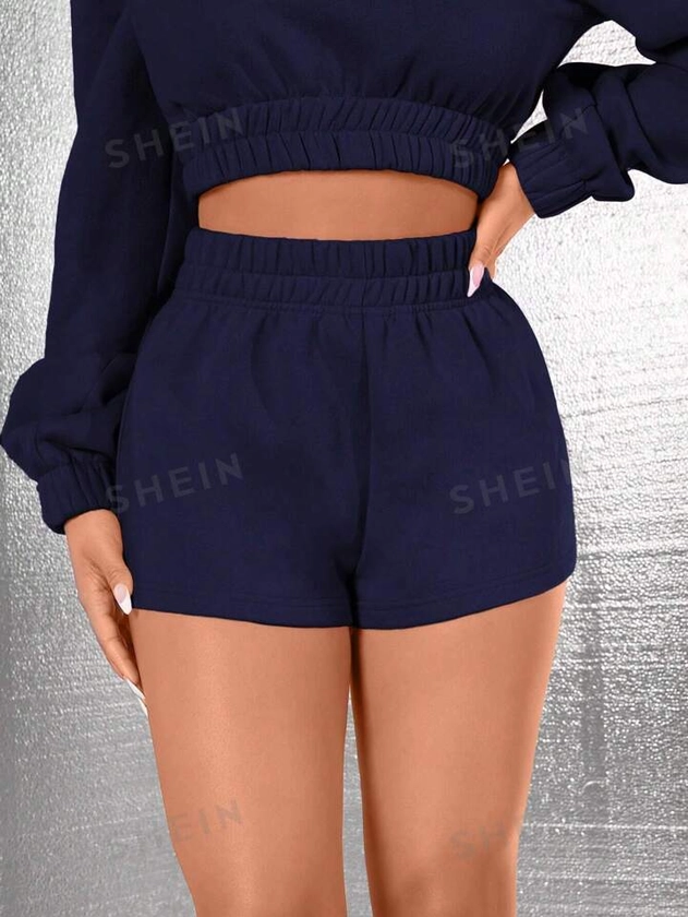 SHEIN SXY Knitted Elastic Waisted Shorts