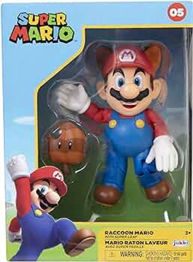 Nintendo Super Mario Figur Racoon Mario in Sammlerbox, 10 cm (ex)