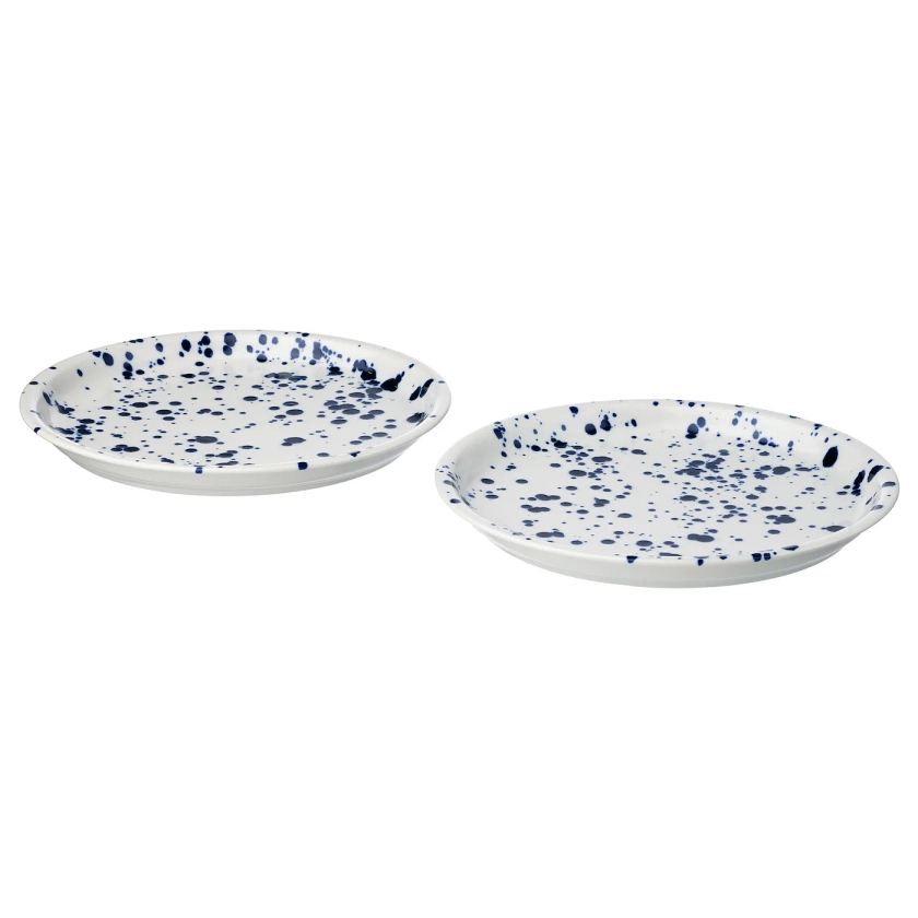 SILVERSIDA assiette, à motifs/bleu, 26 cm - IKEA Belgique