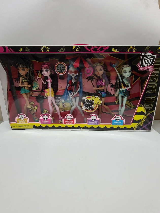 Monster High Gloom Beach Exclusive 5 Pack Doll Set Summer 2011 Mattel W2823