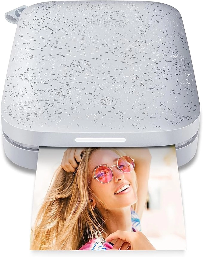 Amazon.com: HP Sprocket 2x3" Instant Smartphone Photo Printer - Portable Color Wireless Mobile Printer - Zink Sticky-Back Photos - Print from Compatible iOS & Android Devices with Bluetooth w/Fun App - Luna Pearl : Office Products