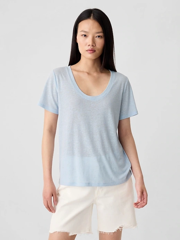 Linen-Blend Tank Top