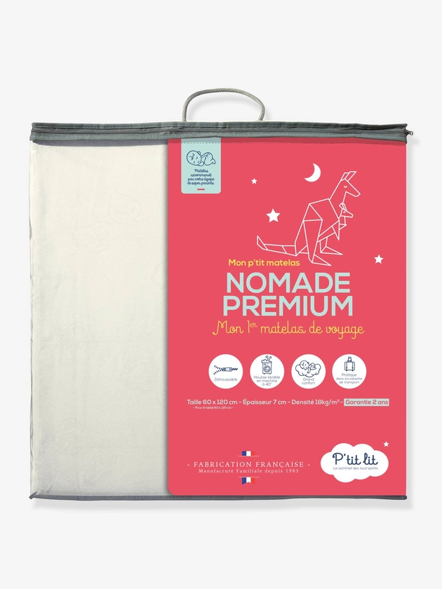 Matelas Nomade Premium Pliant 2 parties P'TIT LIT blanc - P'tit Lit