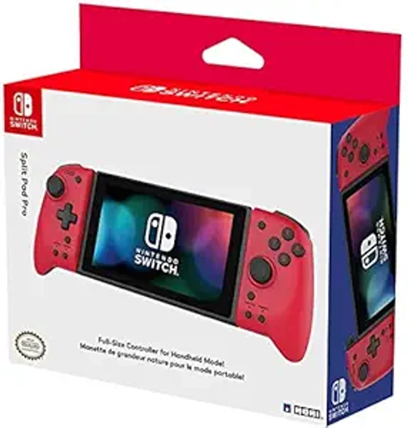 Hori Nintendo Switch Split Pad Pro (Red) Ergonomic Controller for Handheld Mode - Officially Licensed By Nintendo