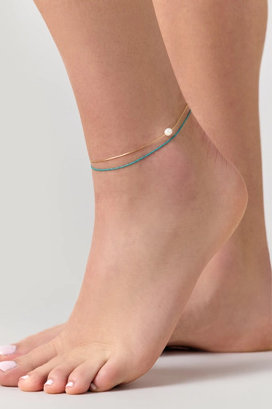 Debora Seashell Station Gold Anklet