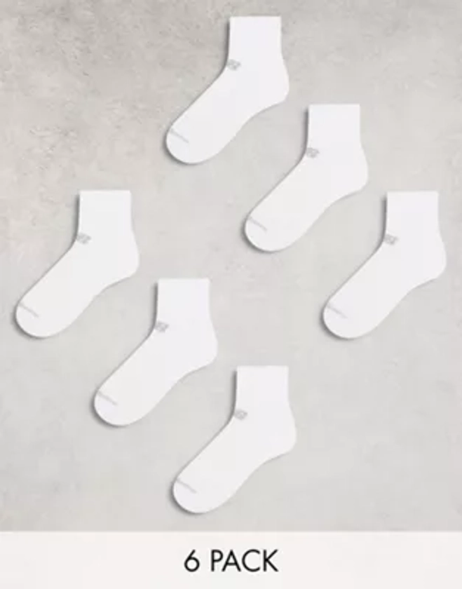 New Balance performance ankle sock 6 pack in white | ASOS