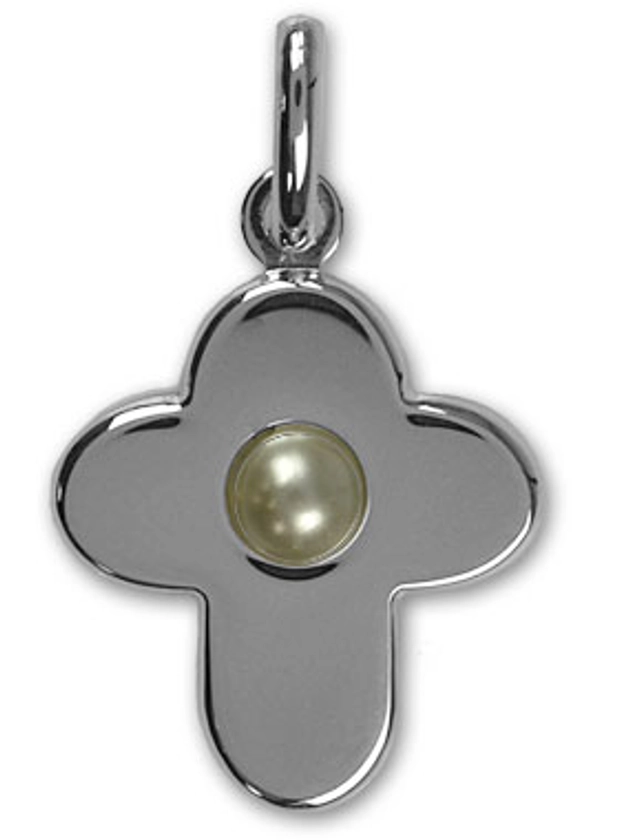 Pendentif Croix en Argent 925/1000 et Nacre