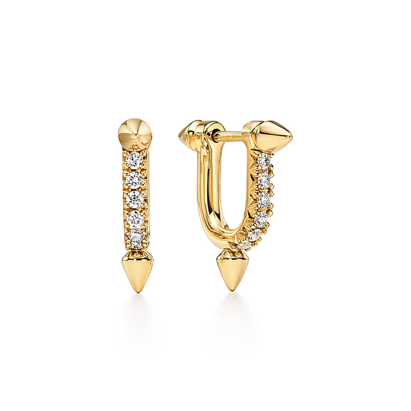 Tiffany Titan by Pharrell Williams:Boucles d’oreilles Small en or 18 carats et diamants | Tiffany & Co. France