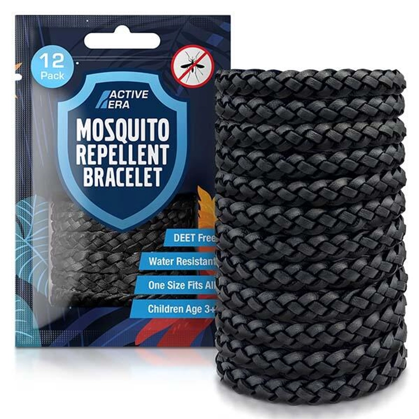 Adventure Mosquito Repellent Bands - 12 Pack - Black