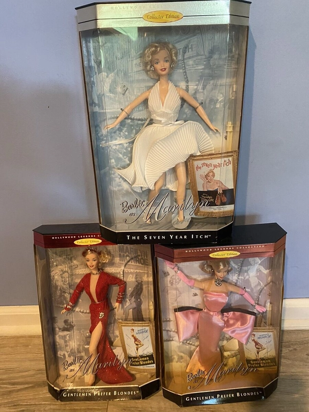Marilyn Monroe Seven Year Itch And Gentleman Prefer Blondes Barbie Lot