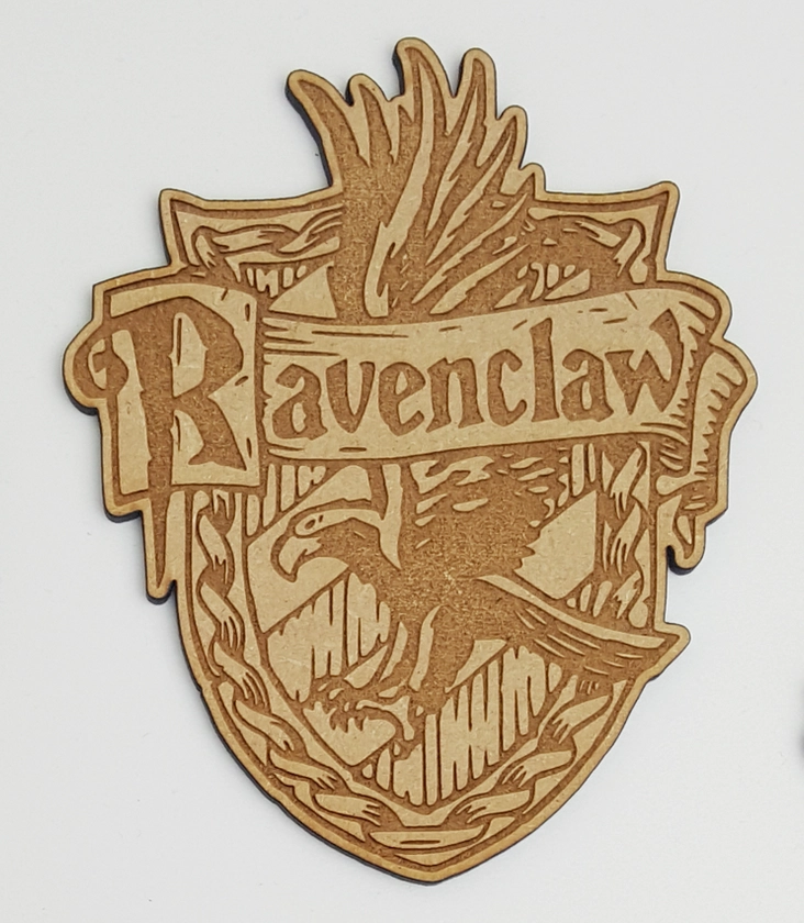 Wooden MDF Ravenclaw Harry Potter Hogwarts Badge Shape Decoration Craft 100mm