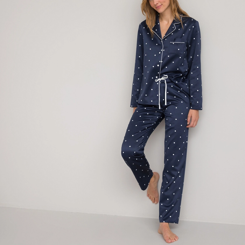 Pyjama style grand-père satin de coton