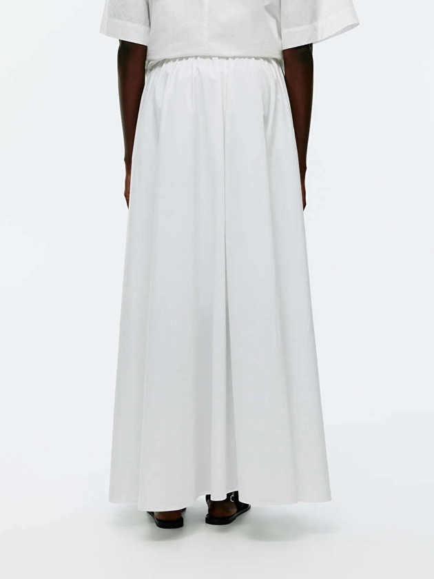 A-Line Cotton Skirt - White - ARKET IT