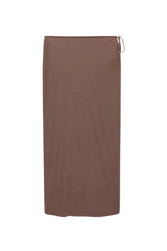 Midi skirt with tied waist - PULL&BEAR