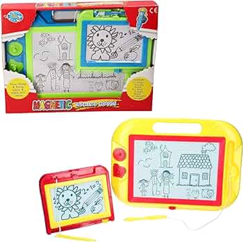 A to Z 32000 Magnetic Drawing Board Set for 3 years to 8 years, Large, White