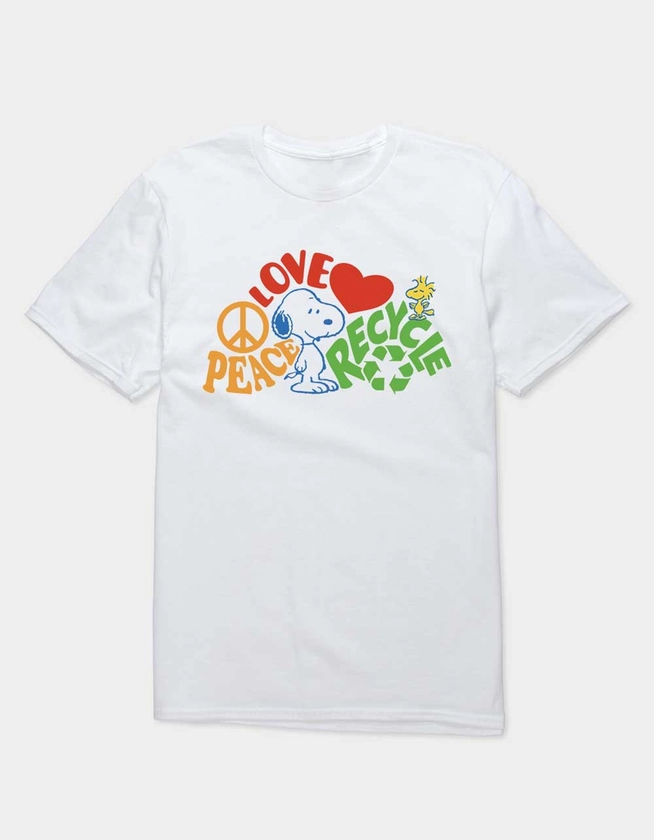 PEANUTS Peace Love Recycle Unisex Tee - WHITE | Tillys