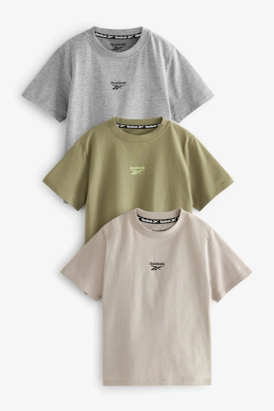 Buy Reebok Junior Logo 100% Cotton T-Shirts 3 Pack from the Next UK online shop