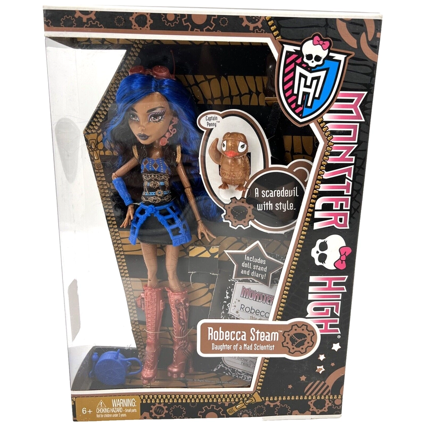 Monster High Doll Robecca Steam and Captain Penny- 2011 First Wave- NEW - READ