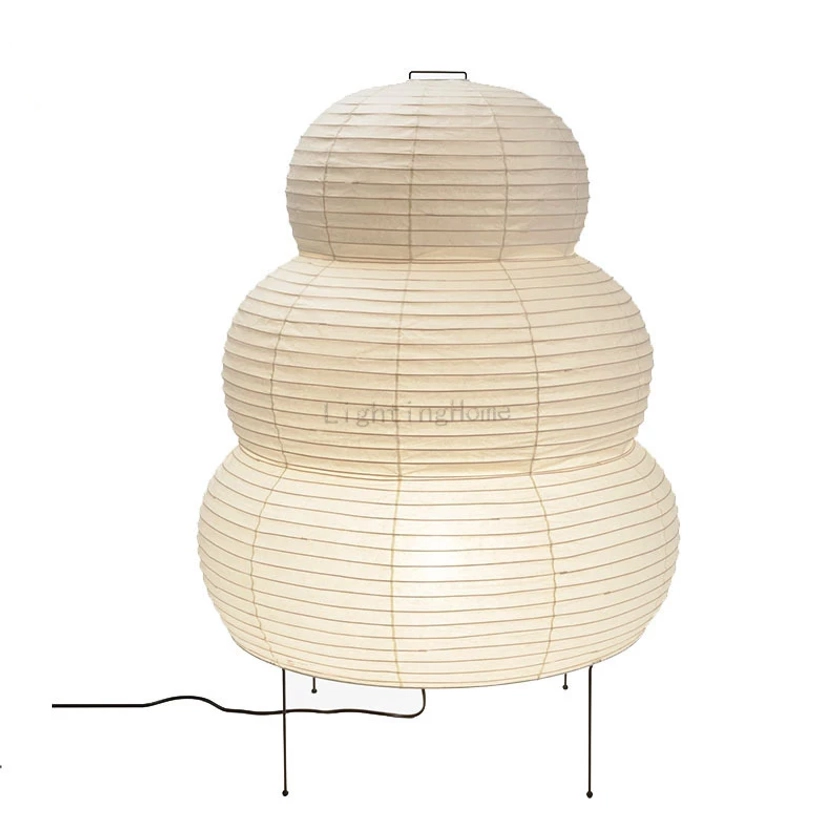 Lampe de Table Design japonais Akari wabi-sabi, papier de riz blanc, lampes de bureau décoratives pour chambre à coucher, salon, salle à manger, bureau, Loft - AliExpress 