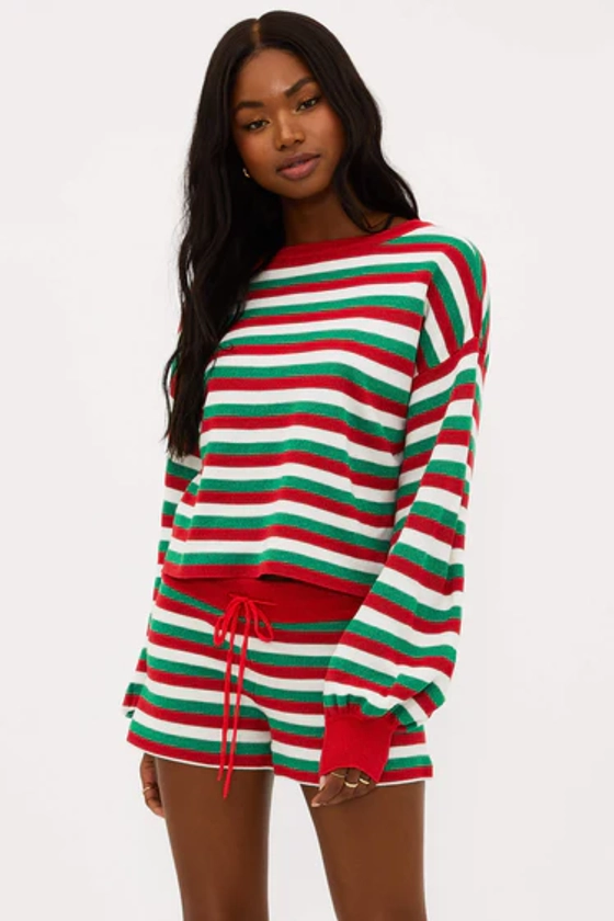 Ava Sweater Merry Stripe | Striped Christmas Sweater | Beach Riot