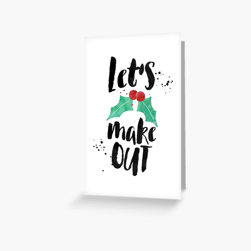Boyfriend Christmas Card. Let's Make Out | Greeting Card