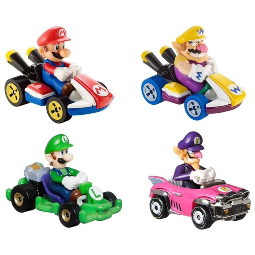 Hot Wheels Mario Kart Diecast 4-Pack Assortment | Smyths Toys UK