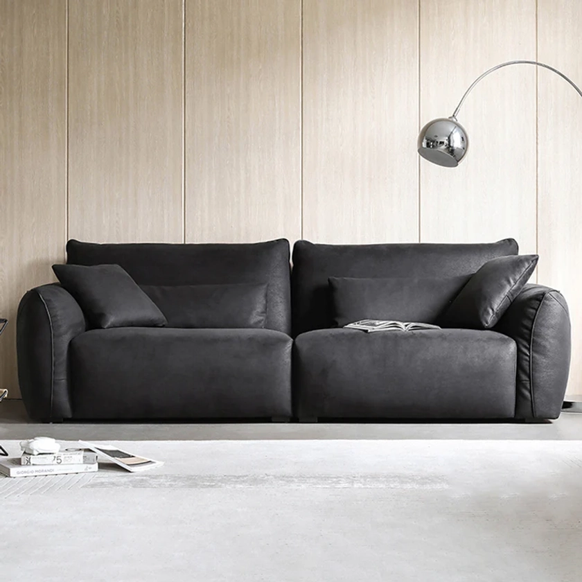 Milano Moda Minimalist Black Sofa