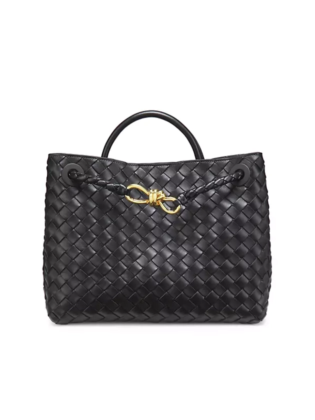 Shop Bottega Veneta Medium Andiamo Intrecciato Leather Top-Handle Bag | Saks Fifth Avenue