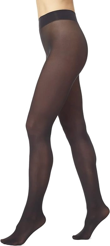 HUE Women’s Opaque Sheer to Waist Tights, Black, 1 at Amazon Women’s Clothing store: Tights For Women