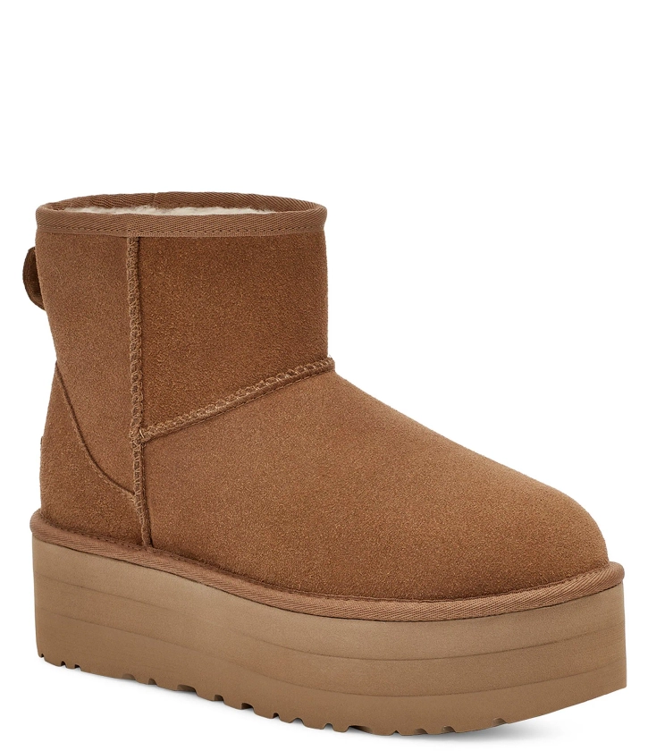 UGG Classic Mini Suede Family Matching Platform Booties | Dillard's