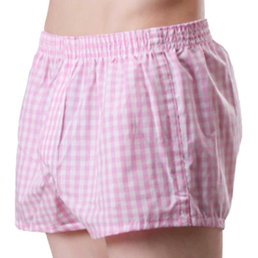 B91xZ Woven Cotton Boxers for Men Micro-Stretch Boxer Briefs,Pink XL - Walmart.com