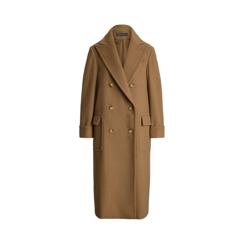 Camel-Hair Long Polo Coat